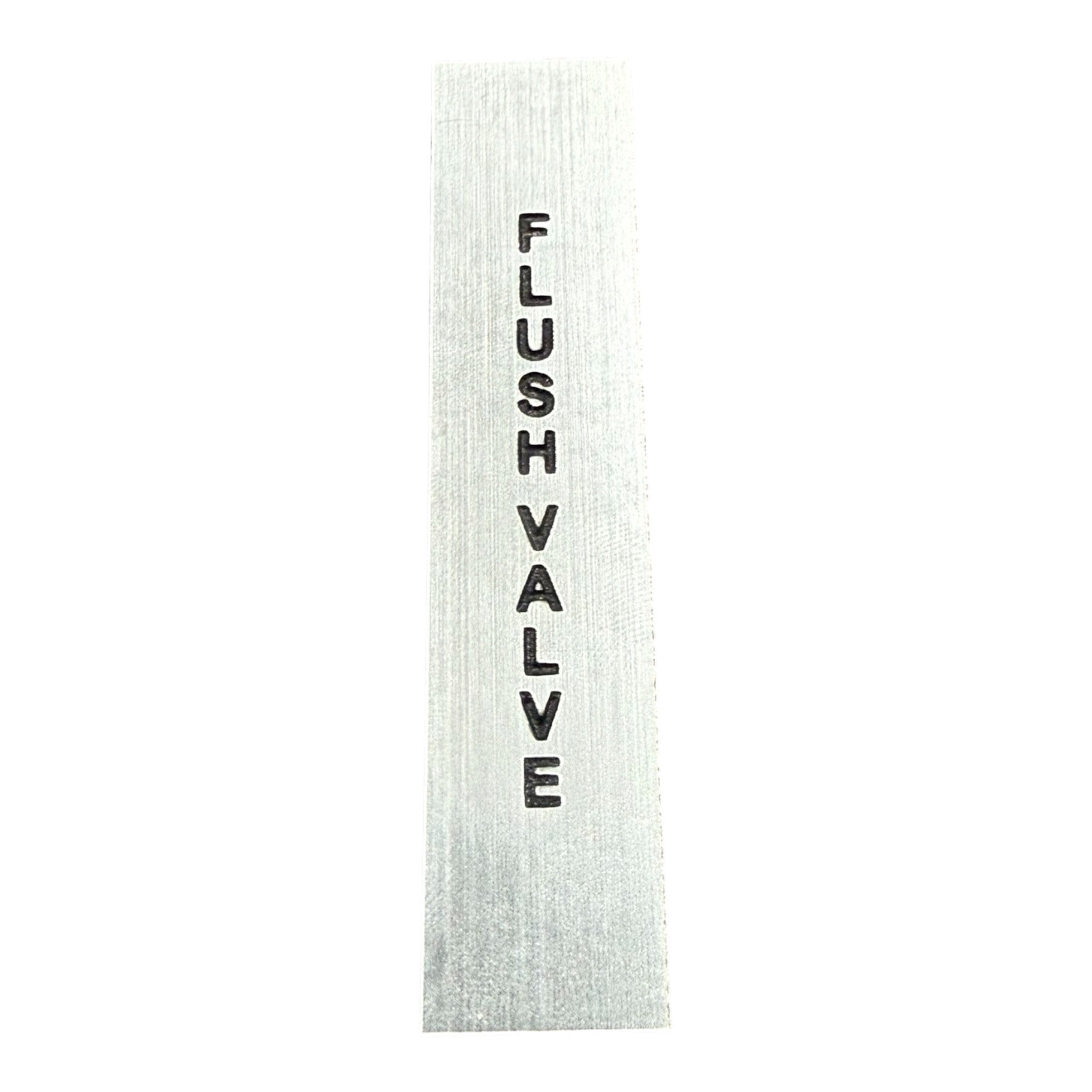 Flush Valve Sticker for the Manifold
